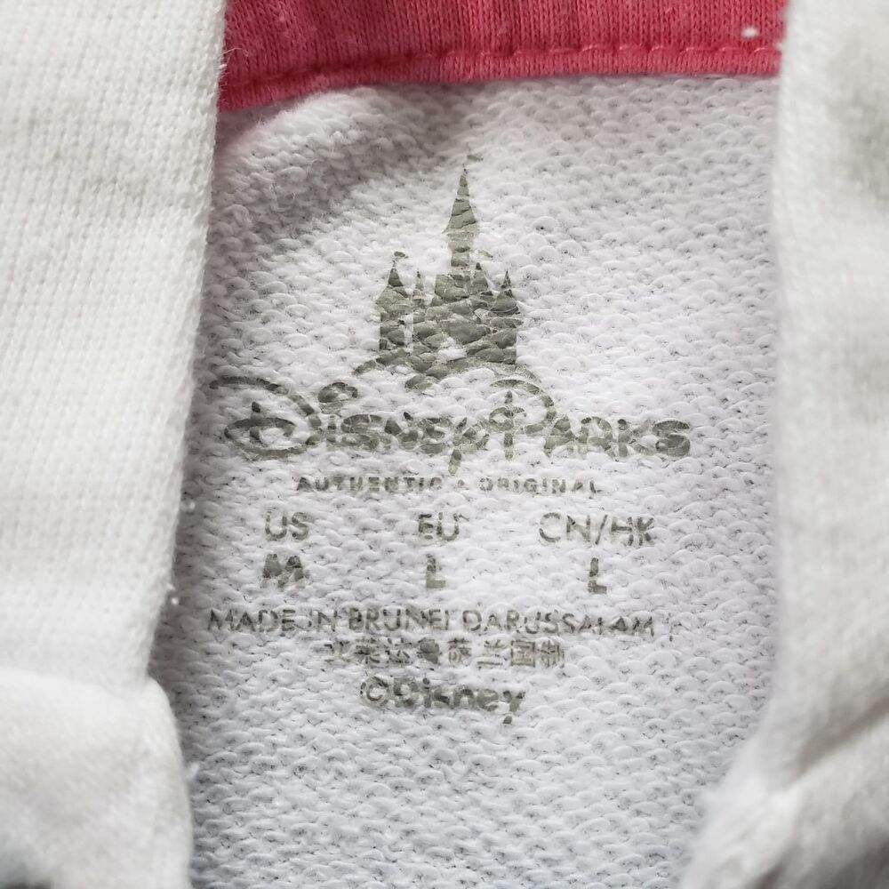 Disney Kisses From Minnie Embroidered Graphic Hoodie Sweatshirt White Medium - Picture 4 of 7
